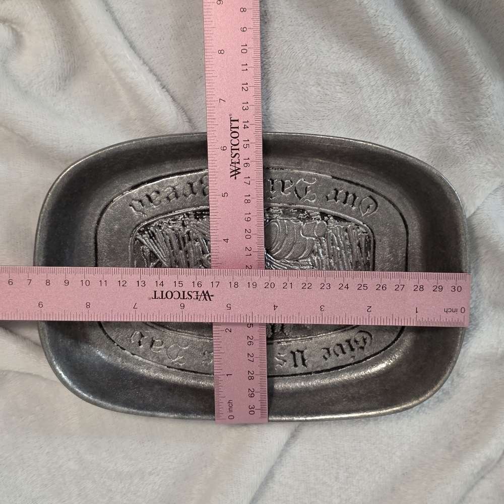 Vintage Wilton "Give Us This Day Our Daily Bread" Bread Server Plate Harvest - Picture 8 of 10
